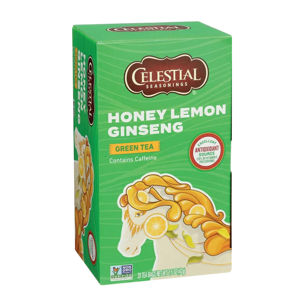 Celestial Seasonings ハニーレモンジンセン緑茶、20ティーバッグ
