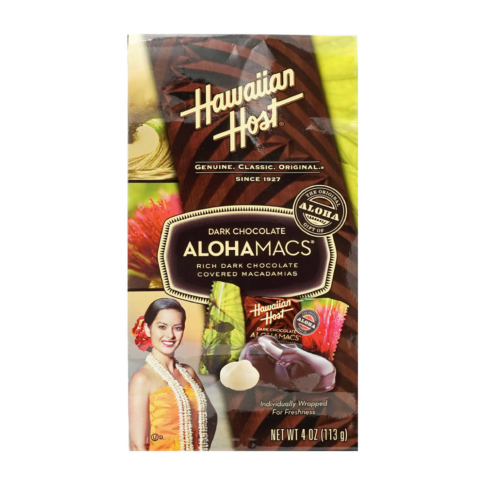 AlohaMacs ダークチョコレート、4 oz