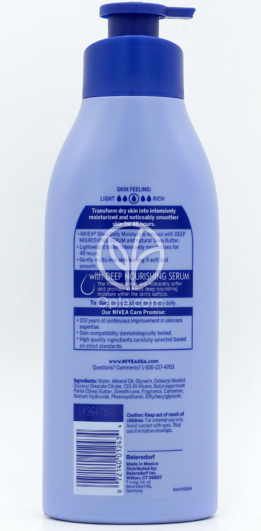 ニベア シアーデイリーモイスチャー 48時間 ボディローション、500ml — 후면