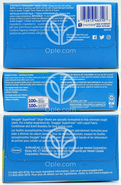 SuperFresh Dryer Sheets Original,  105 Sheets