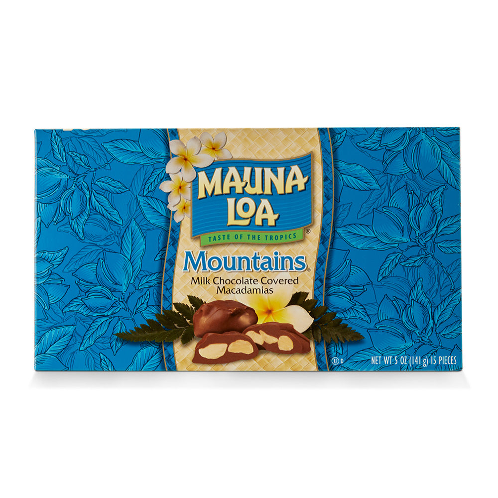 Mountains, ミルクチョコレートマカダミアナッツ、15個入り 5オンス