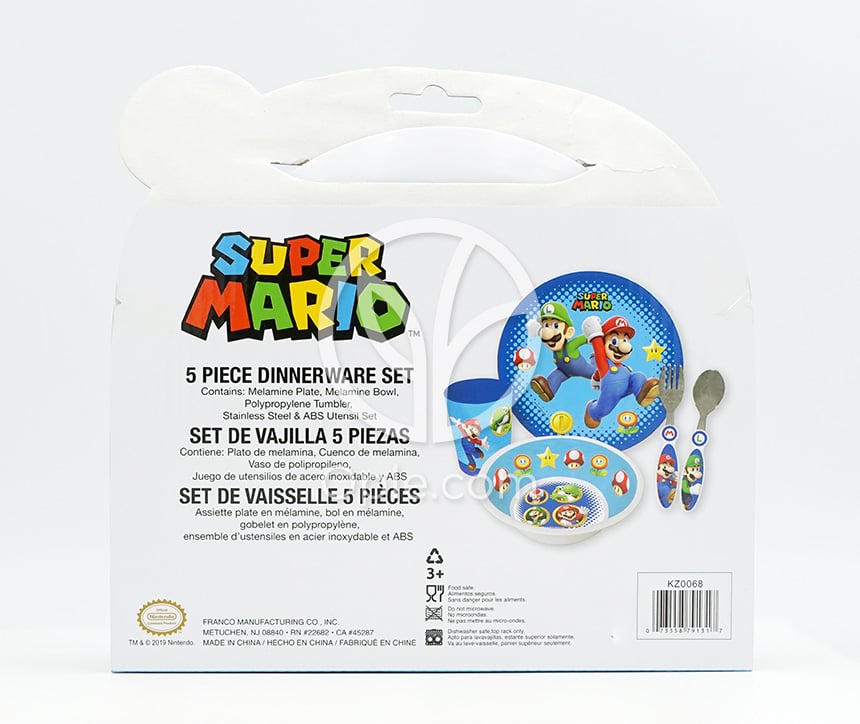 スーパーマリオ 5ピース食器セット 1セット — 후면