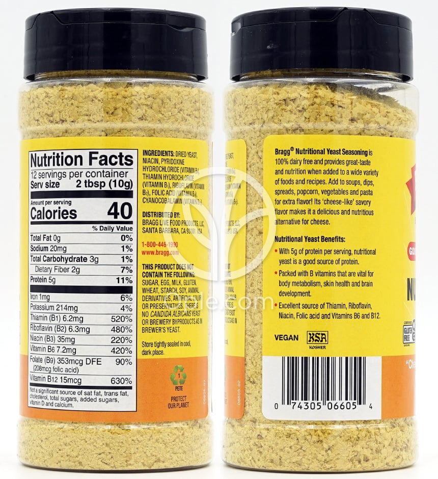 ブラッグ_ニュートリショナルイーストチーズセイボリーシーズニング、127g — 후면