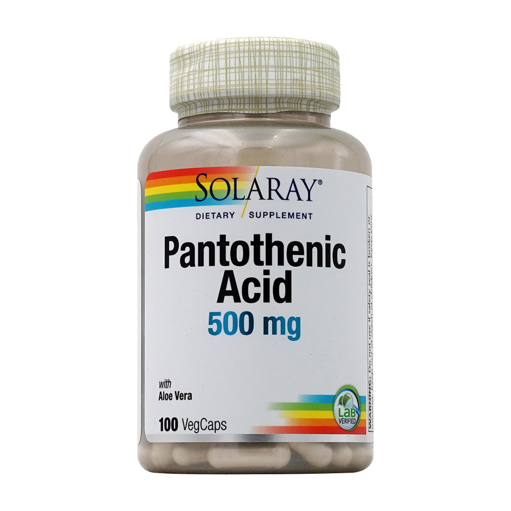 パントテン酸 500mg、100植物性カプセル