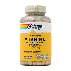Solaray タイムリリース ビタミンC w/ローズヒップ & アセロラ 1000mg、250粒