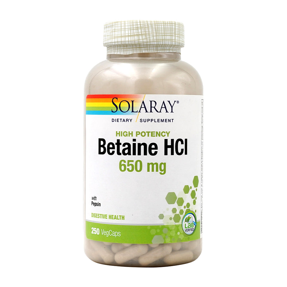 ソラレー_HCL ウィズ ペプシン 650mg、250ベジカプセル