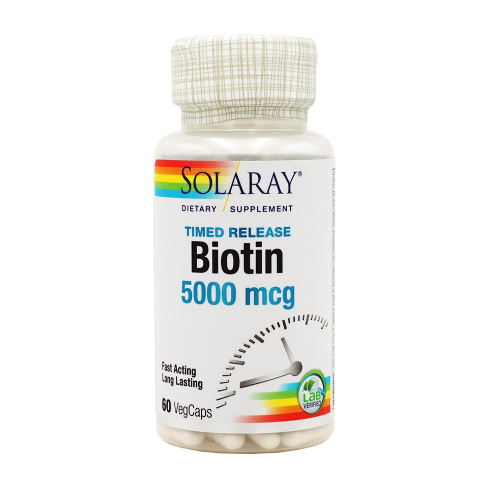 ソラレー タイムリリースビオチン 5000mcg、ベジカプセル60粒