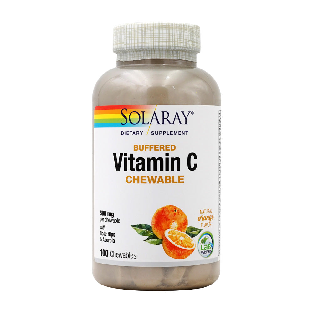 Solaray_バッファードビタミンCチュアブル 500mg ナチュラルオレンジフレーバー、100粒