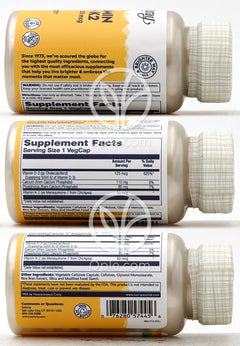Solaray ビタミンD3 (125mcg)+K2 (50mcg), 120ベジカプセル