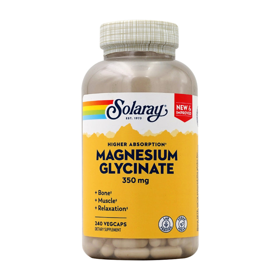 Solaray高吸収マグネシウムグリシネート 350mg、240ベジカプセル