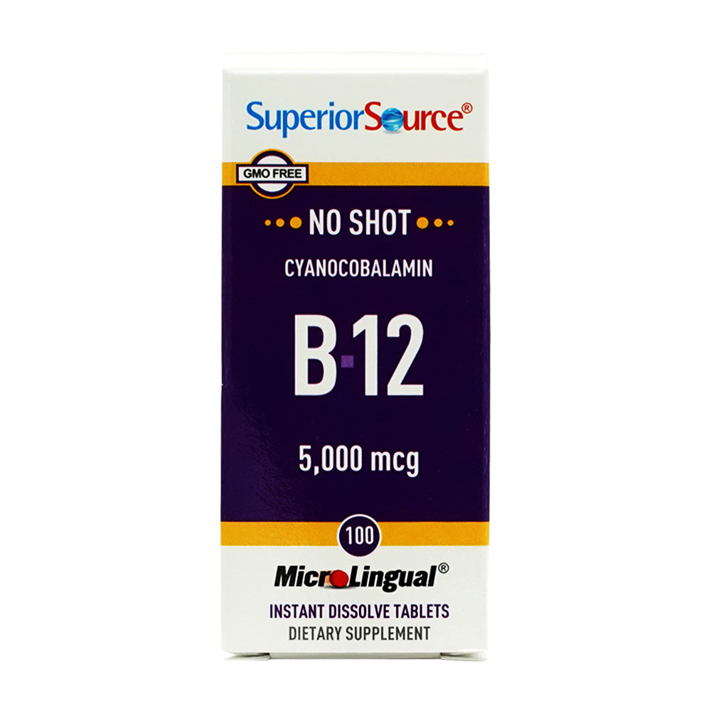 シュペリアーソース_ノーショット シアノコバラミンB-12 5000mcg、100粒 インスタント溶解錠