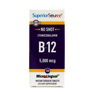 シュペリアーソース_ノーショット シアノコバラミンB-12 5000mcg、100粒 インスタント溶解錠