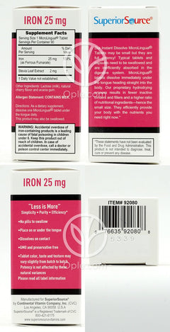 슈페리어소스_저스트 우먼 아이언 25mg, 90 인스턴트 디졸브타블렛