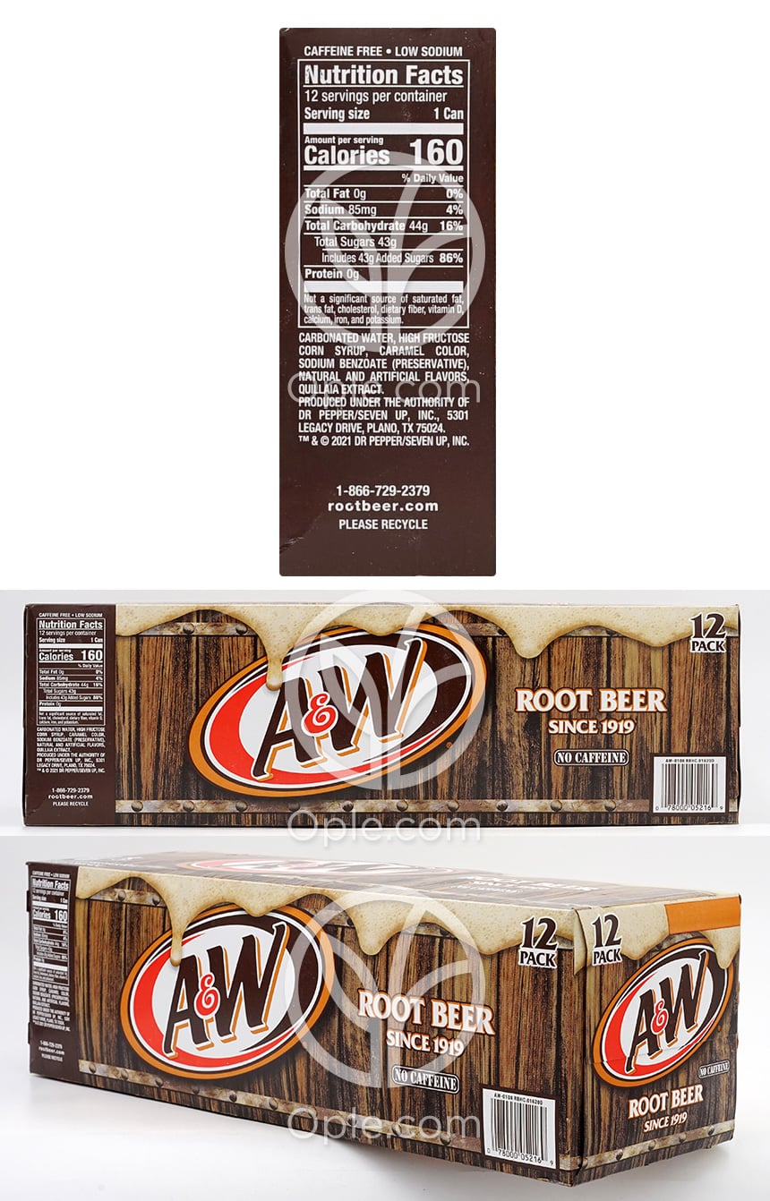 A&W_A&W ルートビア カフェインフリー, 12パック — 후면