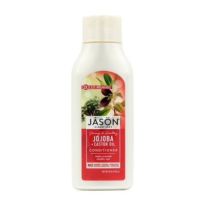 ジェイソン_ストロング＆ヘルシー ホホバ＋ヒマシ油コンディショナー、454g