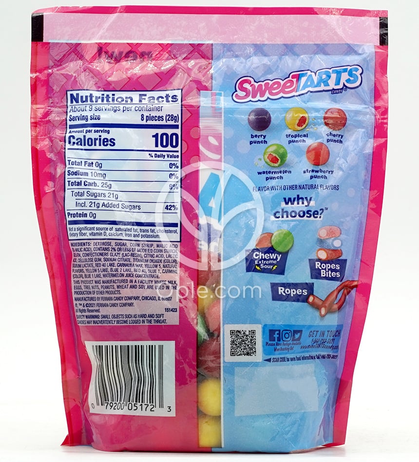 Chewy Fusions Fruit Punch Medley,  9 oz — 후면