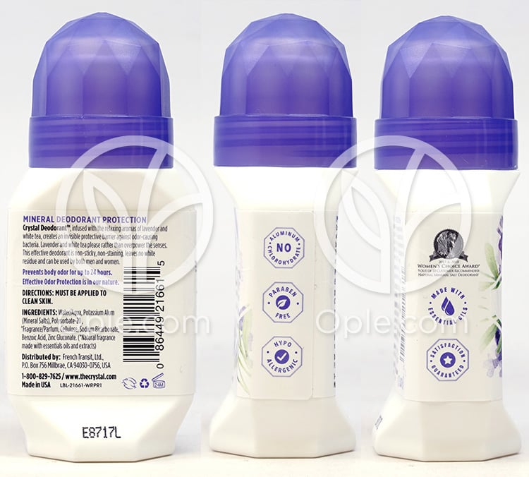 クリスタル_クリスタルエッセンス ミネラルデオドラント ロールオン ラベンダー＆ホワイトティー、66ml — 후면