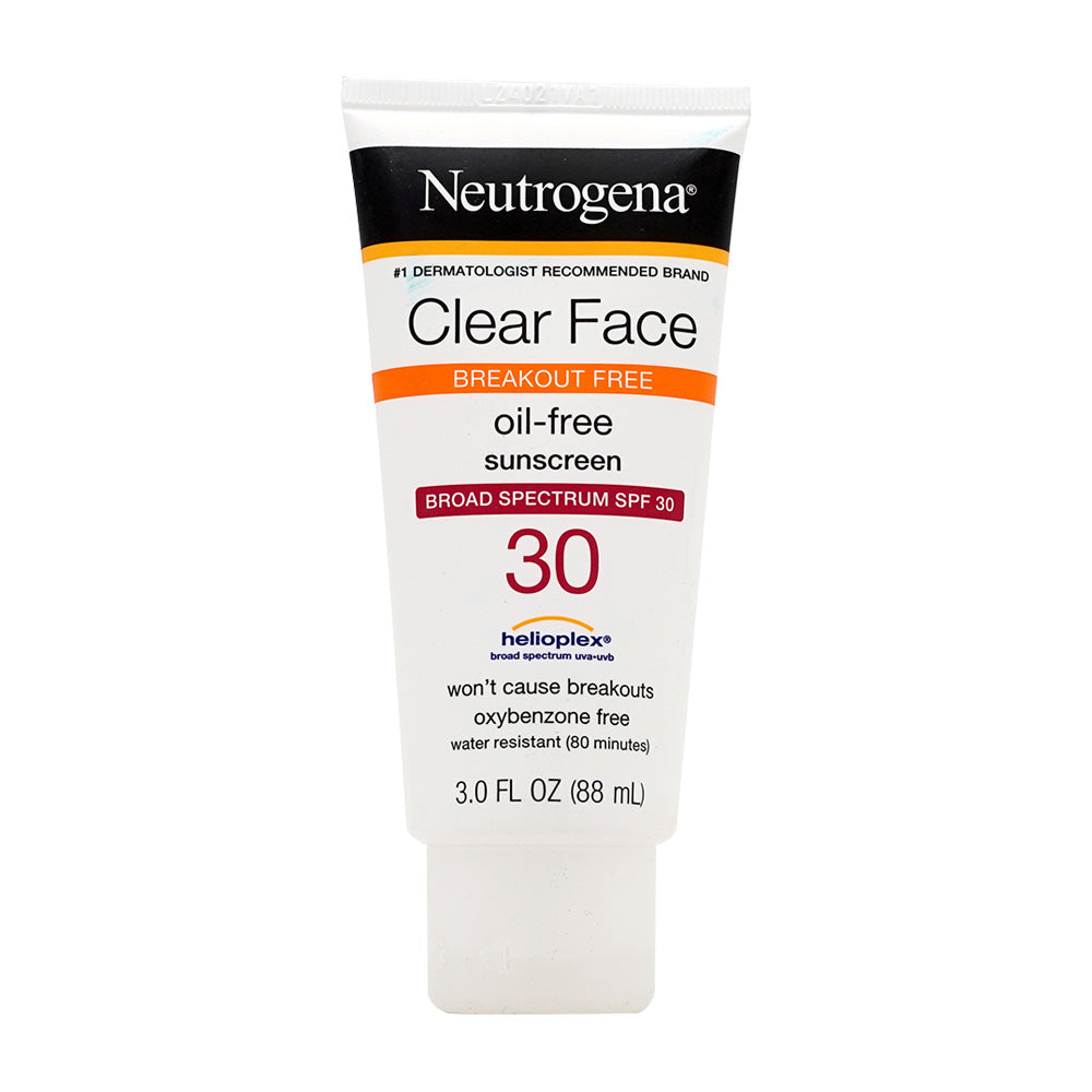 ニュートロジーナ_クリアフェイス ブレイクアウトフリー オイルフリー サンスクリーン ブロードスペクトラム SPF30、88ml