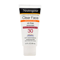 ニュートロジーナ_クリアフェイス ブレイクアウトフリー オイルフリー サンスクリーン ブロードスペクトラム SPF30、88ml