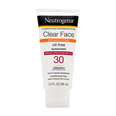 ニュートロジーナ_クリアフェイス ブレイクアウトフリー オイルフリー サンスクリーン ブロードスペクトラム SPF30、88ml