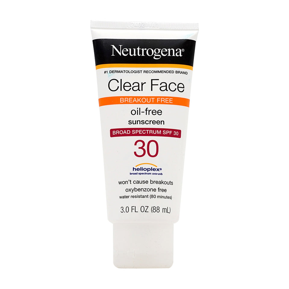 ニュートロジーナ_クリアフェイス ブレイクアウトフリー オイルフリー サンスクリーン ブロードスペクトラム SPF30、88ml