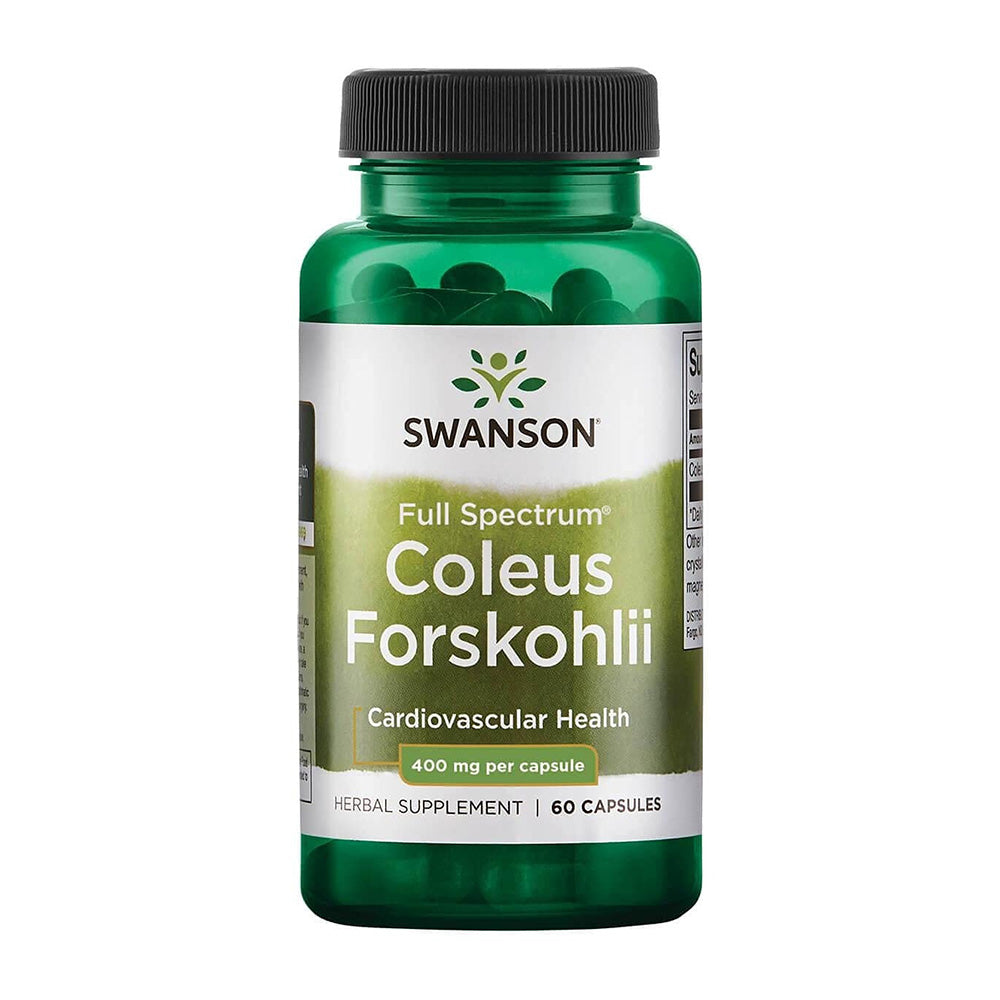 スワンソン_フルスペクトラム フォースコリー 400mg、60カプセル