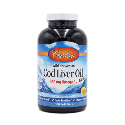 Carlson Labs_ノルウェー産タラ肝油 460mg、300ソフトジェル