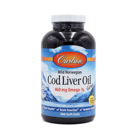 Carlson Labs_ノルウェー産タラ肝油 460mg、300ソフトジェル