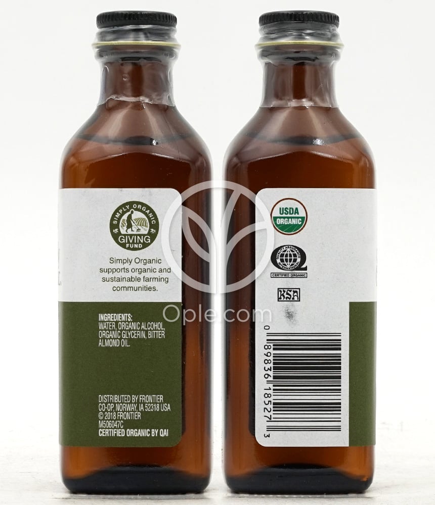 シンプリーオーガニック_アーモンドエキス、118ml — 후면