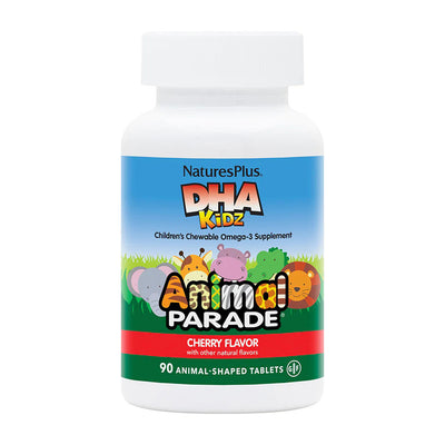 Animal Parade DHA Kidz Childrens Chewable Cherry Flavor,  90 Animal Shaped Tablets