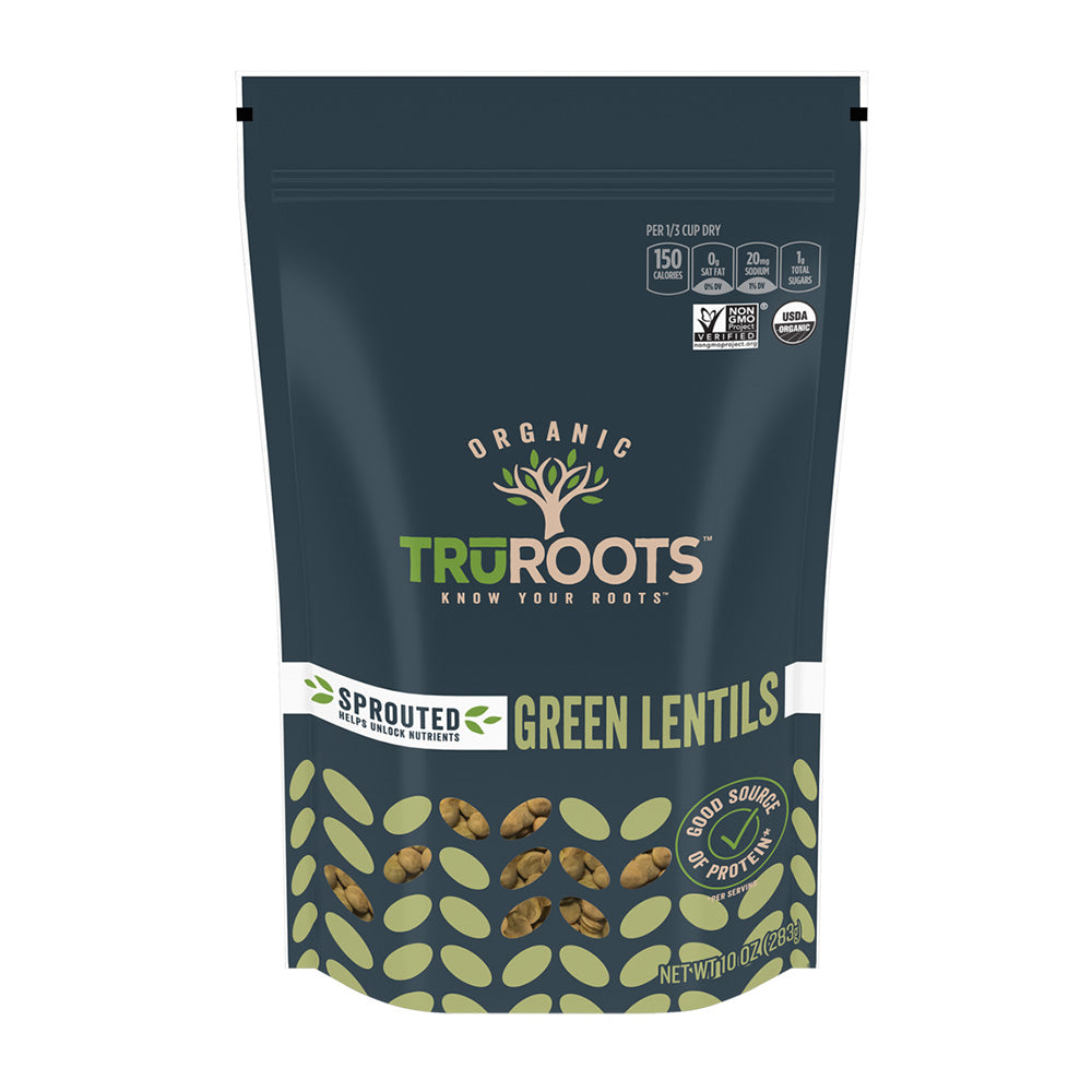 True Roots オーガニック発芽グリーンレンズ豆 283g
