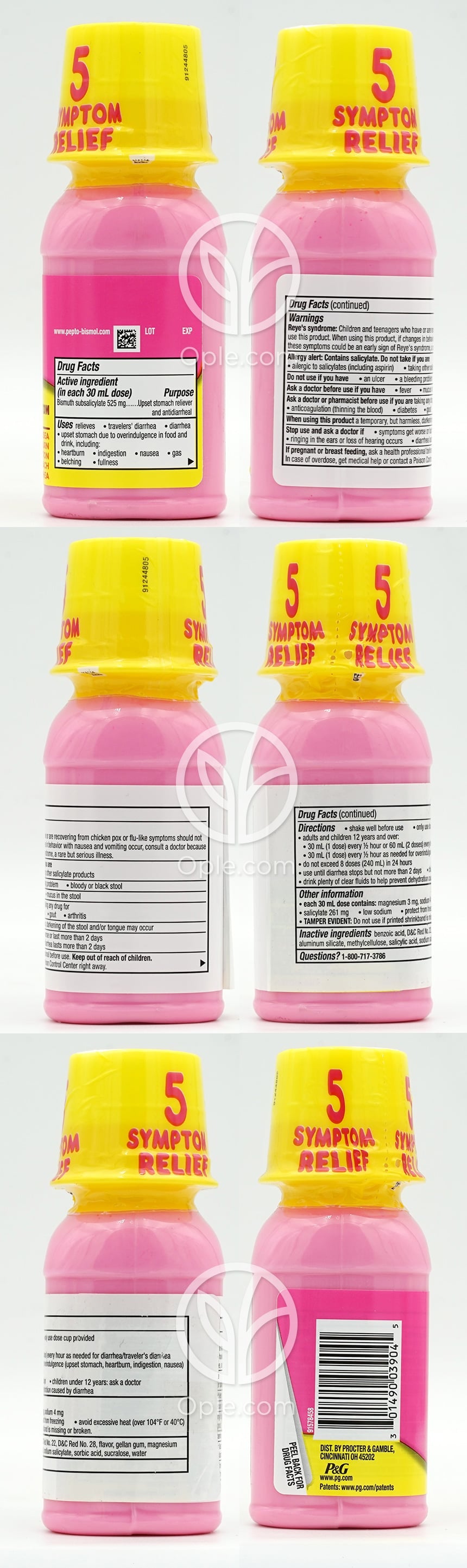 펩토_비스몰 리퀴드 오리지널 액상형 소화제, 118ml — 후면