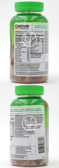 Centrum_Centrum Adult MultiGummies Assorted Natural Fruit Flavor, 180 Gummies