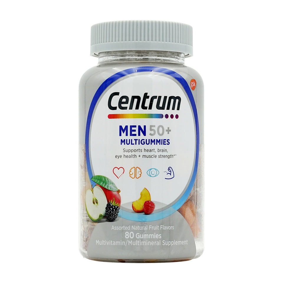 Centrum_Centrum Men 50+ マルチグミ アソートナチュラルフルーツ味、80グミ