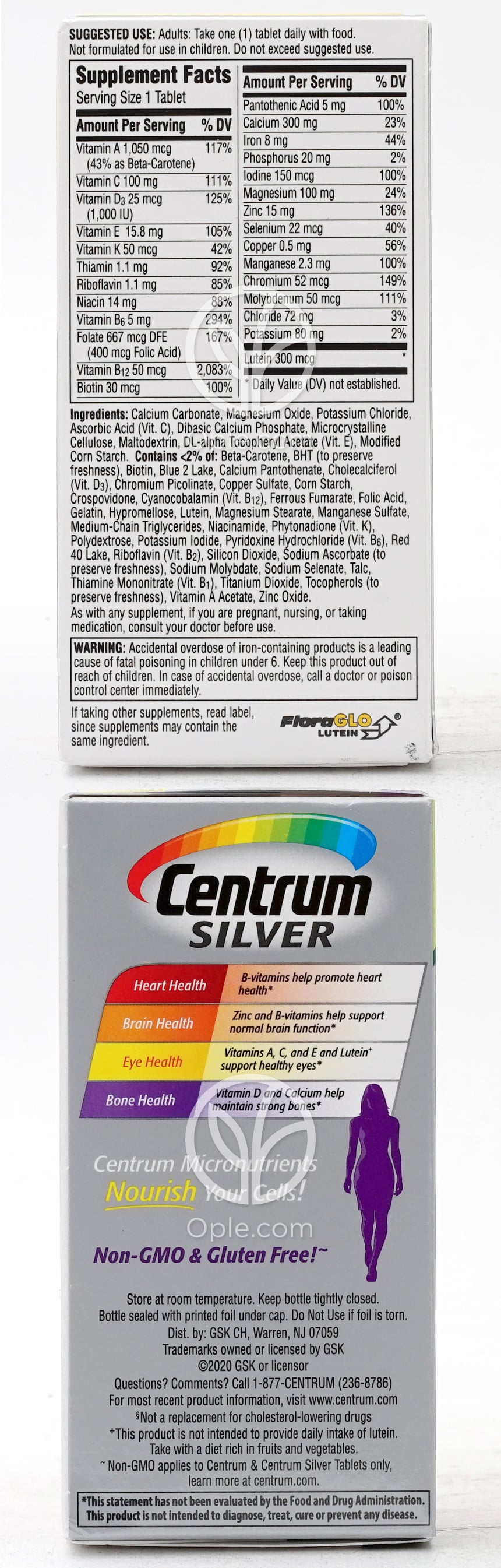 Centrum_Centrum Silver Women 50+、100錠 — 후면