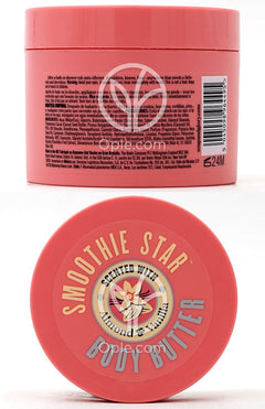 Smoothie Star Body Butter Lotion Almond & Vanilla Scent,  10.1 fl oz