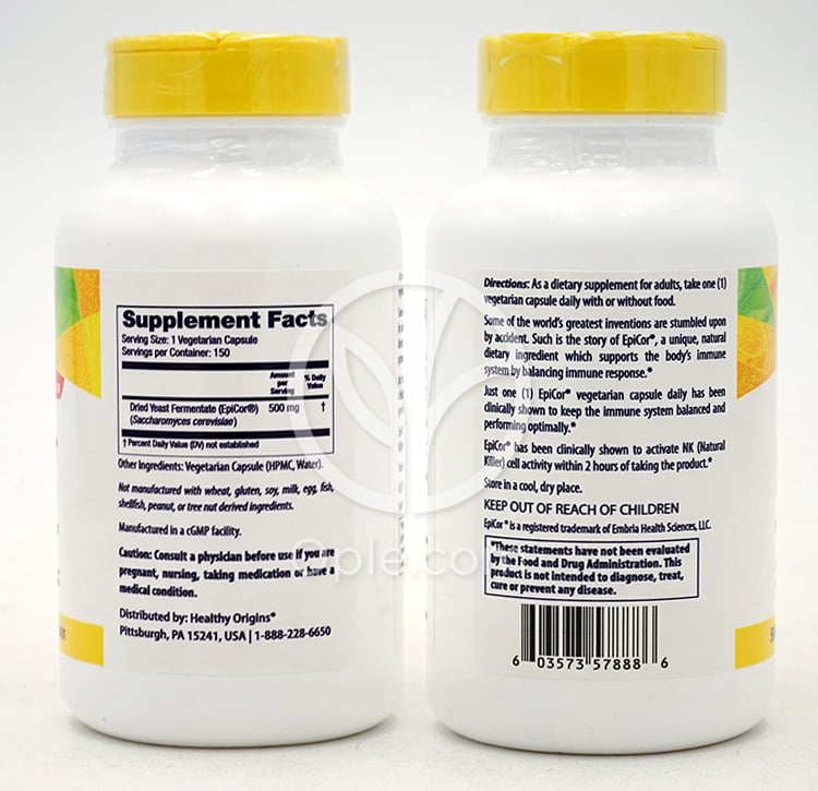 Healthy Origins_EpiCor 500mg, 150ベジカプセル — 후면