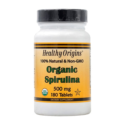 ヘルシーオリジンズ_オーガニックスピルリナ 500mg、180粒