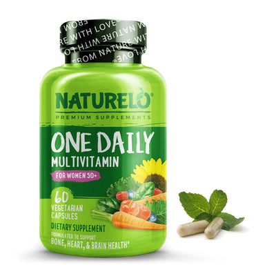 Naturello_ワン デイリー マルチビタミン 女性向け50+、ベジカプセル60粒