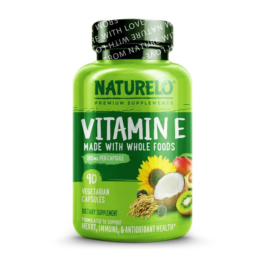 ナチュレロ_ビタミンE メイドウィズホールフード 180mg、90植物性カプセル