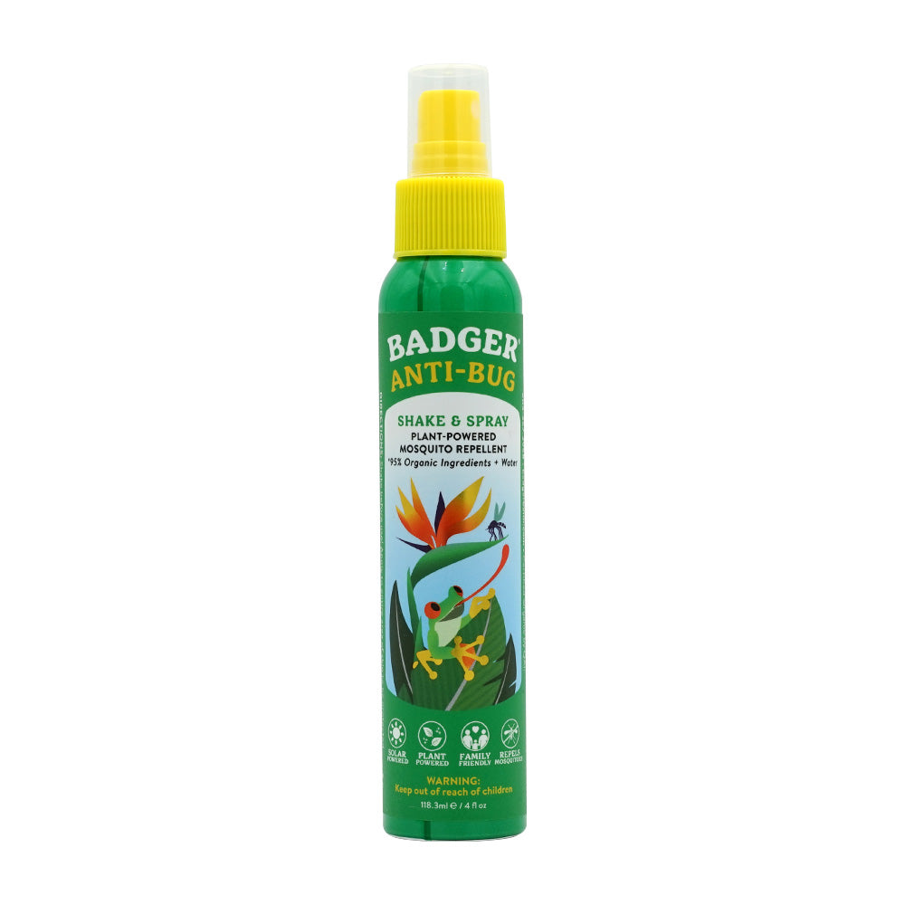 バジャー_アンチバグシェイク&スプレー プラントパワー虫よけ剤、118.3ml