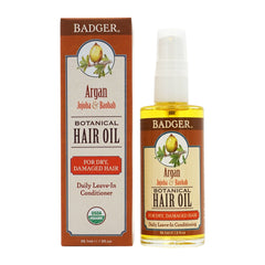バジャー_アルガン ボタニカル ヘアオイル ドライダメージヘア用 ホホバ＆バオバブ、59.1ml