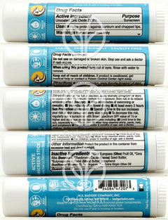 バジャー アクティブ サンスクリーン スティック クリアジンク SPF35 無香料 18.4g