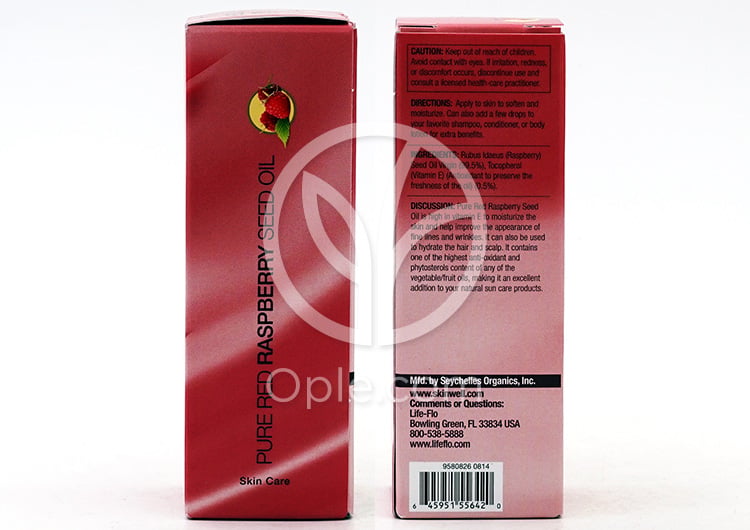 라이프플로_퓨어 레드 라즈베리 씨드 오일, 60ml — 후면