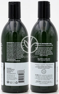アバロンオーガニクス_リバイタライジングペパーミントバス&シャワージェル、355ml