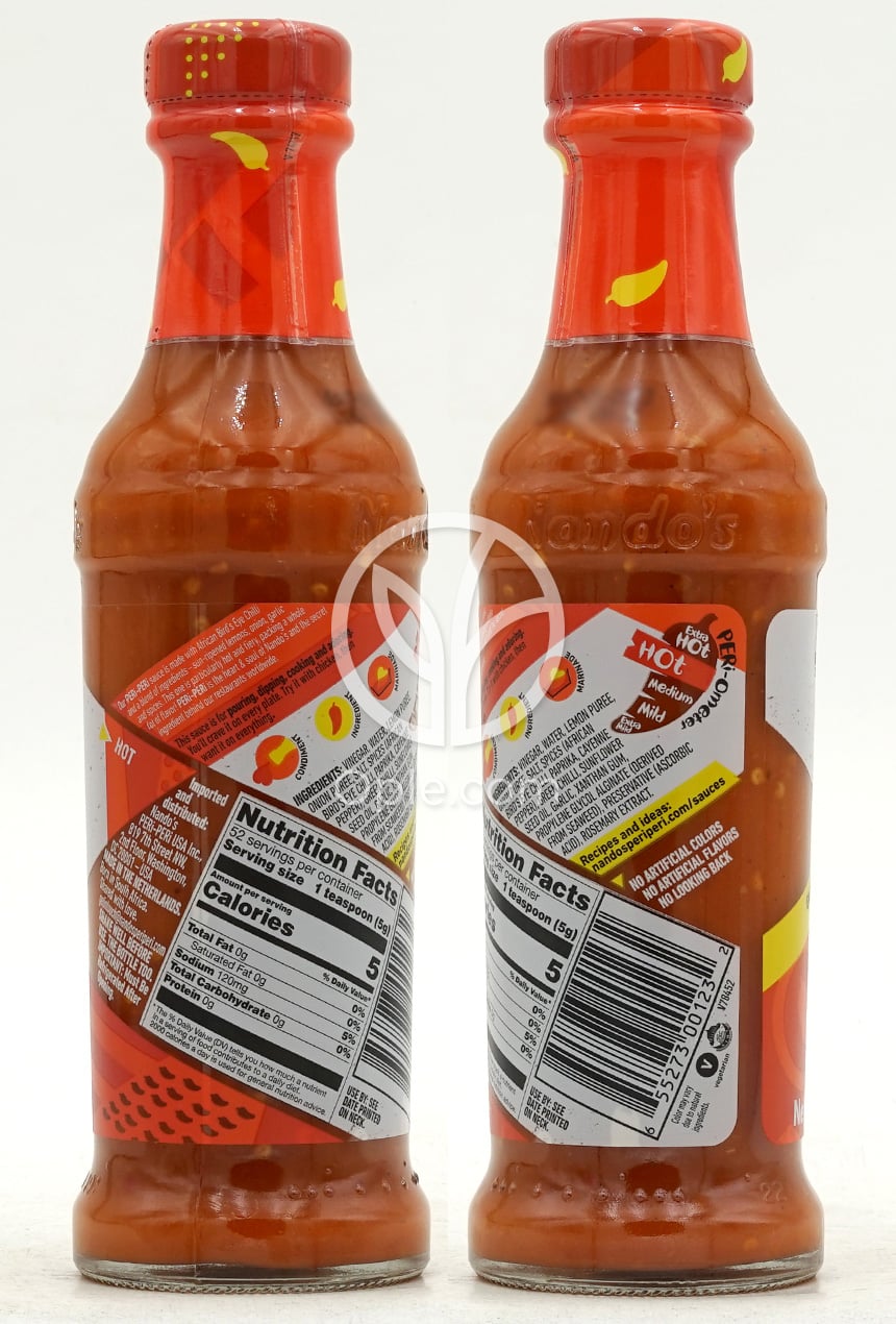난도스_페리페리 핫 소스, 260g — 후면