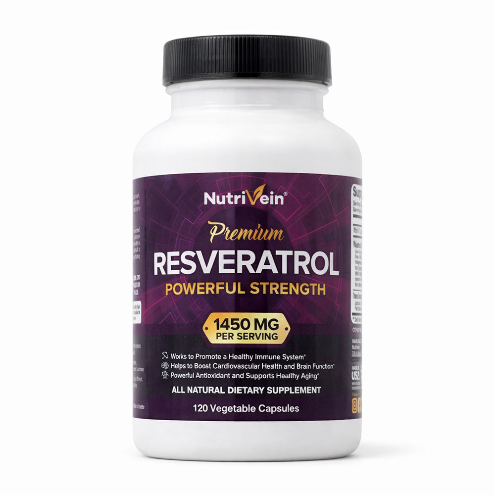 ニュートリベイン_プレミアム レスベラトロール パワフル ストレングス 1450mg、120ベジカプセル
