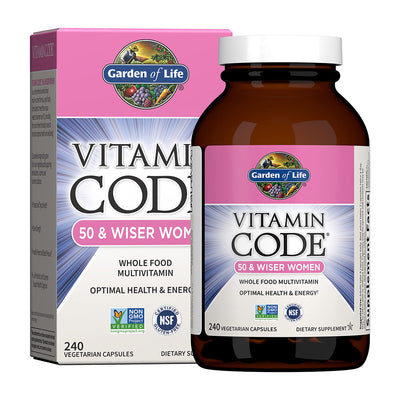 Vitamin Code 50 & Wiser Women、240粒ベジタリアンカプセル