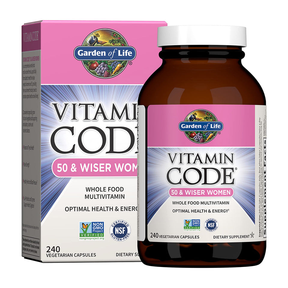 Vitamin Code 50 & Wiser Women、240粒ベジタリアンカプセル