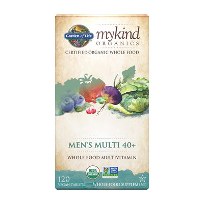Mykind Organics Mens Multi 40+,  120 Vegan Tablets